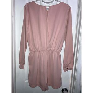 Large Shinestar Pink Long Sleeve Romper